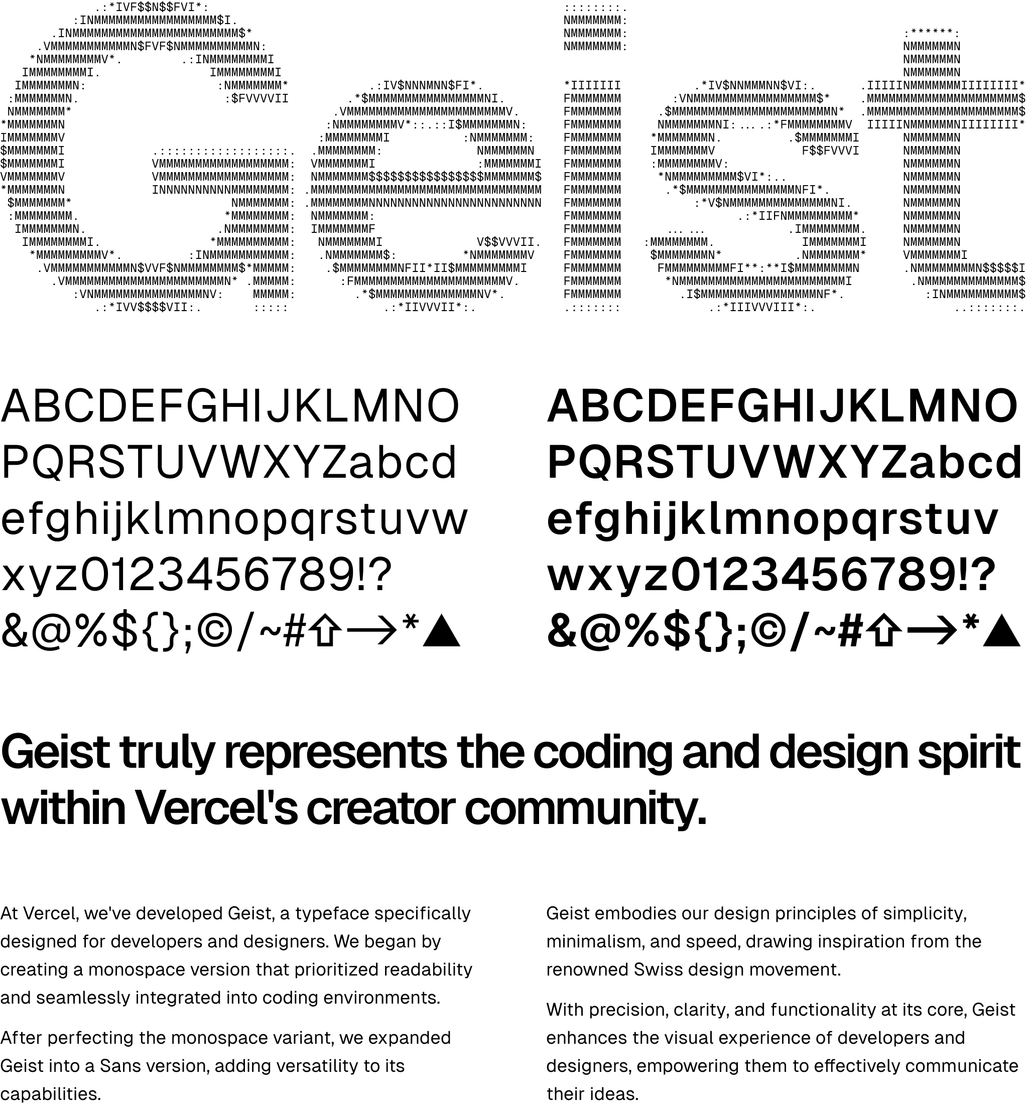 Geist typeface by Vercel